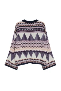 TRENDYOLMİLLA NAVY BLUE Wide Pattern Crew Neck Knitwear Sweater - Image 7