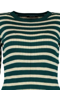 TRENDYOLMİLLA Green Basic Striped Knitwear Sweater - Image 8