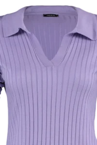 TRENDYOLMİLLA Lilac Sleeve Ucu Detailed Polo Shirt Collar Knitwear Sweater - Image 8