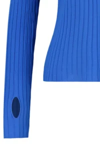 TRENDYOLMİLLA Saks BLUE Sleeve Ucu Detailed Polo Shirt Collar Knitwear Sweater - Image 7