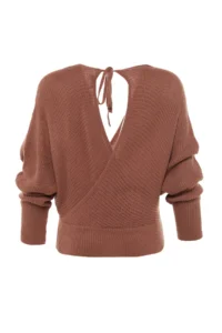 TRENDYOLMİLLA Dusty ROSE Double breasted Balloon Sleeve Crop Knitwear Sweater - Image 7