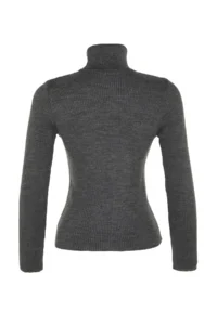 TRENDYOLMİLLA Anthracite Couple Basic Turtleneck Knitwear Sweater - Image 8