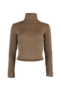 TRENDYOLMİLLA Brown Basic Turtleneck Knitwear Sweater - Image 6