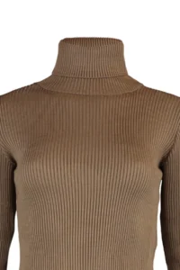 TRENDYOLMİLLA Brown Basic Turtleneck Knitwear Sweater - Image 7