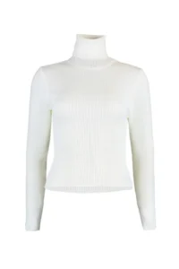 TRENDYOLMİLLA Ecru Basic Turtleneck Knitwear Sweater - Image 6