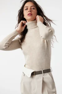 TRENDYOLMİLLA Stone Basic Turtleneck Knitwear Sweater
