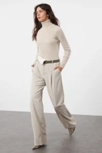 TRENDYOLMİLLA Stone Basic Turtleneck Knitwear Sweater - Image 2