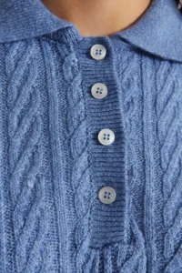 TRENDYOLMİLLA BLUE Wide Pattern Soft textured Knitwear Sweater - Image 4