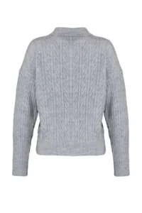 TRENDYOLMİLLA Gray Wide Pattern Soft textured Knitwear Sweater - Image 6