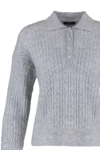 TRENDYOLMİLLA Gray Wide Pattern Soft textured Knitwear Sweater - Image 8