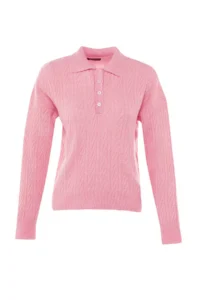 TRENDYOLMİLLA PINK Wide Pattern Soft textured Knitwear Sweater - Image 6