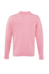 TRENDYOLMİLLA PINK Wide Pattern Soft textured Knitwear Sweater - Image 8
