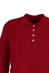 TRENDYOLMİLLA Red Wide Pattern Soft textured Knitwear Sweater - Image 12