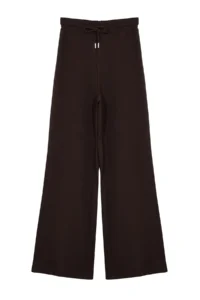 TRENDYOLMİLLA Bitter Brown Cotton Blended Wide Leg Thin Knitting Sports Sweatpants - Image 6