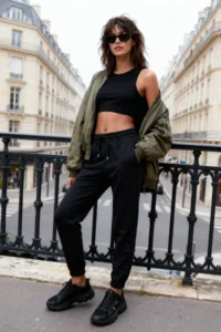 TRENDYOLMİLLA Black Thick Basic Knitting Sweatpants with Fleece Inside - Image 5