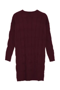 TRENDYOLMİLLA Burgundy Hair Knitting Mini Mini Knitwear Crew Neck Knit Dress - Image 6