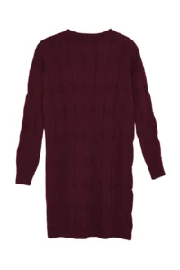 TRENDYOLMİLLA Burgundy Hair Knitting Mini Mini Knitwear Crew Neck Knit Dress - Image 7