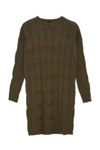 TRENDYOLMİLLA Khaki Mini Knitwear Crew Neck Dress - Image 6