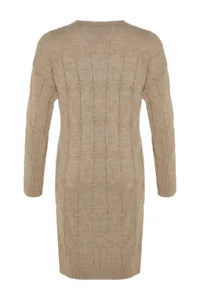 TRENDYOLMİLLA Mink Mini Knitwear Crew Neck Dress - Image 8