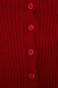 TRENDYOLMİLLA Red Crop Soft textured High Neck Knitwear Cardigan - Image 7