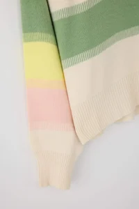 TRENDYOLMİLLA MINT Color Bloklu Polo Shirt YakaTriko Sweater - Image 6
