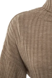 TRENDYOLMİLLA Brown Crop Basic Knitwear Sweater - Image 7