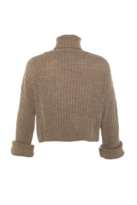 TRENDYOLMİLLA Brown Crop Basic Knitwear Sweater - Image 8