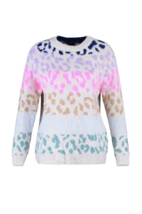 TRENDYOLMİLLA Stone Soft textured Leopard Patterned Knitwear Sweater - Image 6