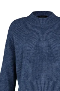 TRENDYOLMİLLA Indigo Soft textured Basic Knitwear Sweater - Image 7