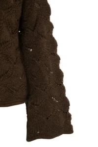 TRENDYOLMİLLA Mink Cellular/Delikli Knitwear Sweater - Image 6