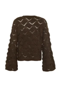 TRENDYOLMİLLA Mink Cellular/Delikli Knitwear Sweater - Image 7