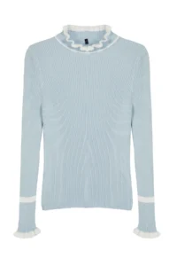 TRENDYOLMİLLA Light BLUE Color Bloklu Knitwear Sweater - Image 6