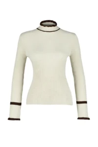 TRENDYOLMİLLA Stone Fitted Color Bloklu Knitwear Sweater - Image 5