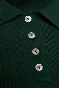 TRENDYOLMİLLA Emerald Green Polo Shirt Collar Knitwear Sweater - Image 7