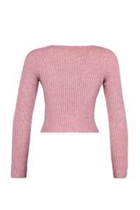 TRENDYOLMİLLA Dusty ROSE Crop Soft textured Basic Knitwear Sweater - Image 6