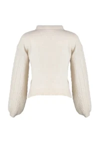 TRENDYOLMİLLA Stone Wide Pattern Soft textured Braided Knitwear Sweater - Image 8