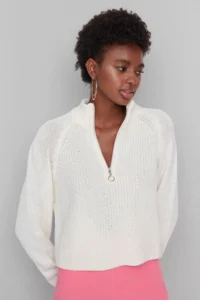 TRENDYOLMİLLA Ecru High Neck Knitwear Sweater - Image 2