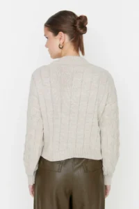 TRENDYOLMİLLA Stone Crop High Neck Knitwear Sweater - Image 5