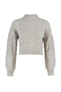 TRENDYOLMİLLA Stone Crop High Neck Knitwear Sweater - Image 7