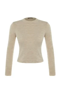 TRENDYOLMİLLA Stone Basic Ribbed Knitwear Sweater - Image 6