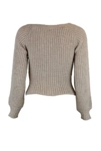TRENDYOLMİLLA Mink Crop Heart Collar Knitwear Sweater - Image 8
