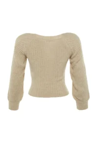 TRENDYOLMİLLA Stone Crop Heart Collar Knitwear Sweater - Image 7