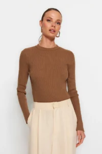 TRENDYOLMİLLA Brown-Stone 2 Sets Paket Knitwear Sweater - Image 2