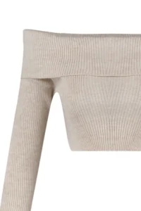 TRENDYOLMİLLA Stone Super Crop Carmen Collar Knitwear Sweater - Image 8