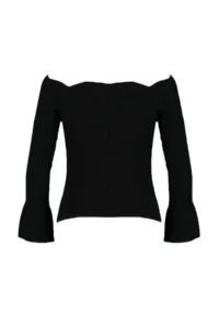 TRENDYOLMİLLA Black Carmen Collar Knitwear Sweater - Image 5