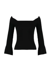 TRENDYOLMİLLA Black Carmen Collar Knitwear Sweater - Image 6