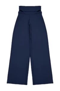 TRENDYOLMİLLA Dark NAVY Scuba/Diver Wide Leg Beli Katlanabilir Knitting Sports Sweatpants - Image 6