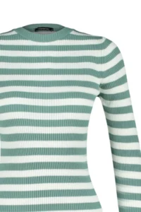 TRENDYOLMİLLA MINT Midi Knitwear Basic Striped Dress - Image 7