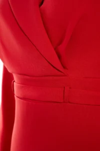 TRENDYOLMİLLA Red Jacket Collar Mini Weaving Dress - Image 12