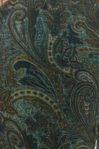 TRENDYOLMİLLA Green Shawl Patterned A-Cut/Life Form Midi Weaving Siphon Dress - Image 4